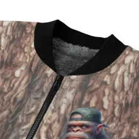 2 Sided "I'm not insulting you.."  Sasquatch, Bigfoot, Polyester Fleece Bomber Jacket / Zipper Closure