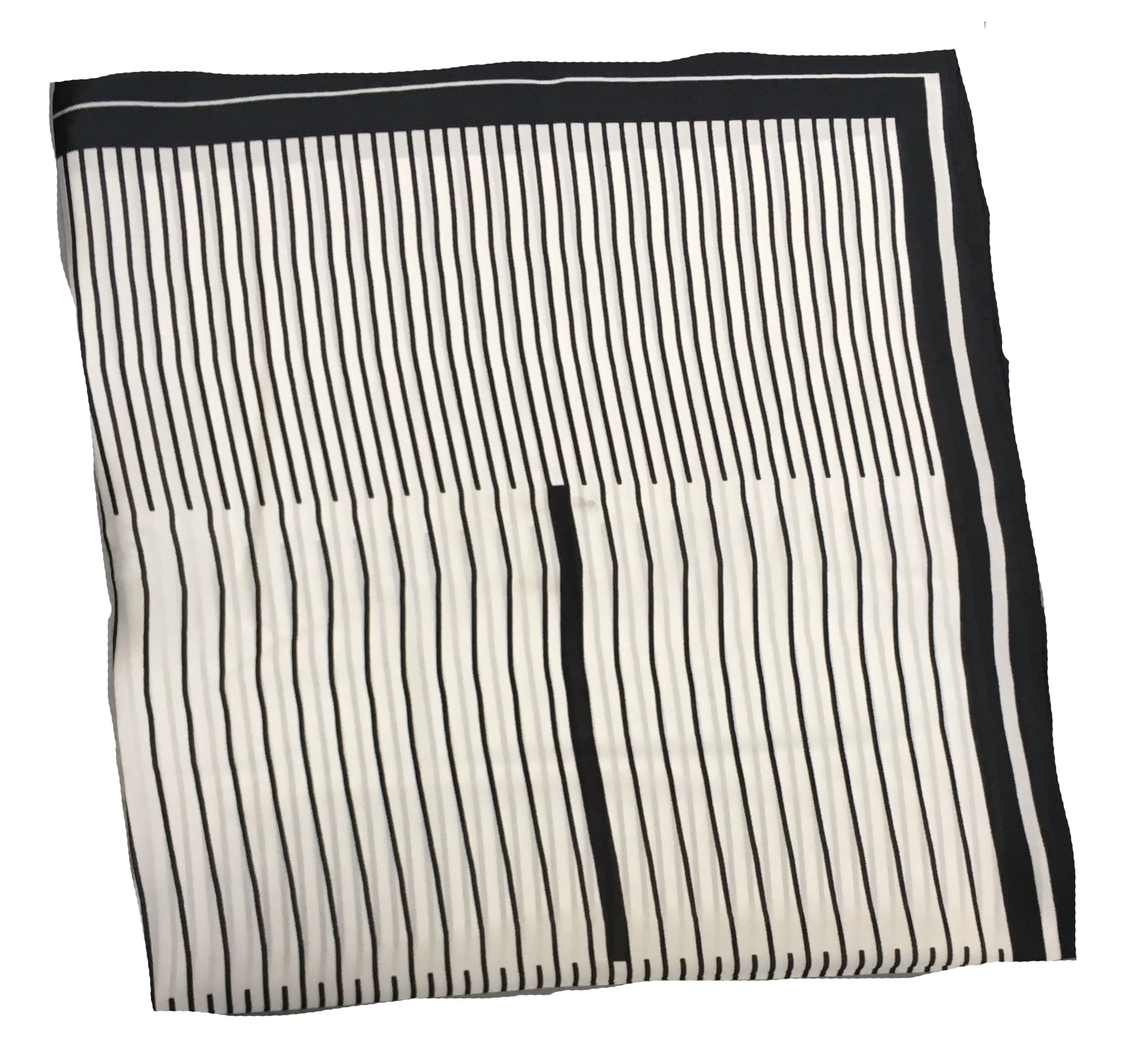 70cm x 70cm Square Scarf Black White Piano Stripes Scarf Thin Silky Womens Summer Spring