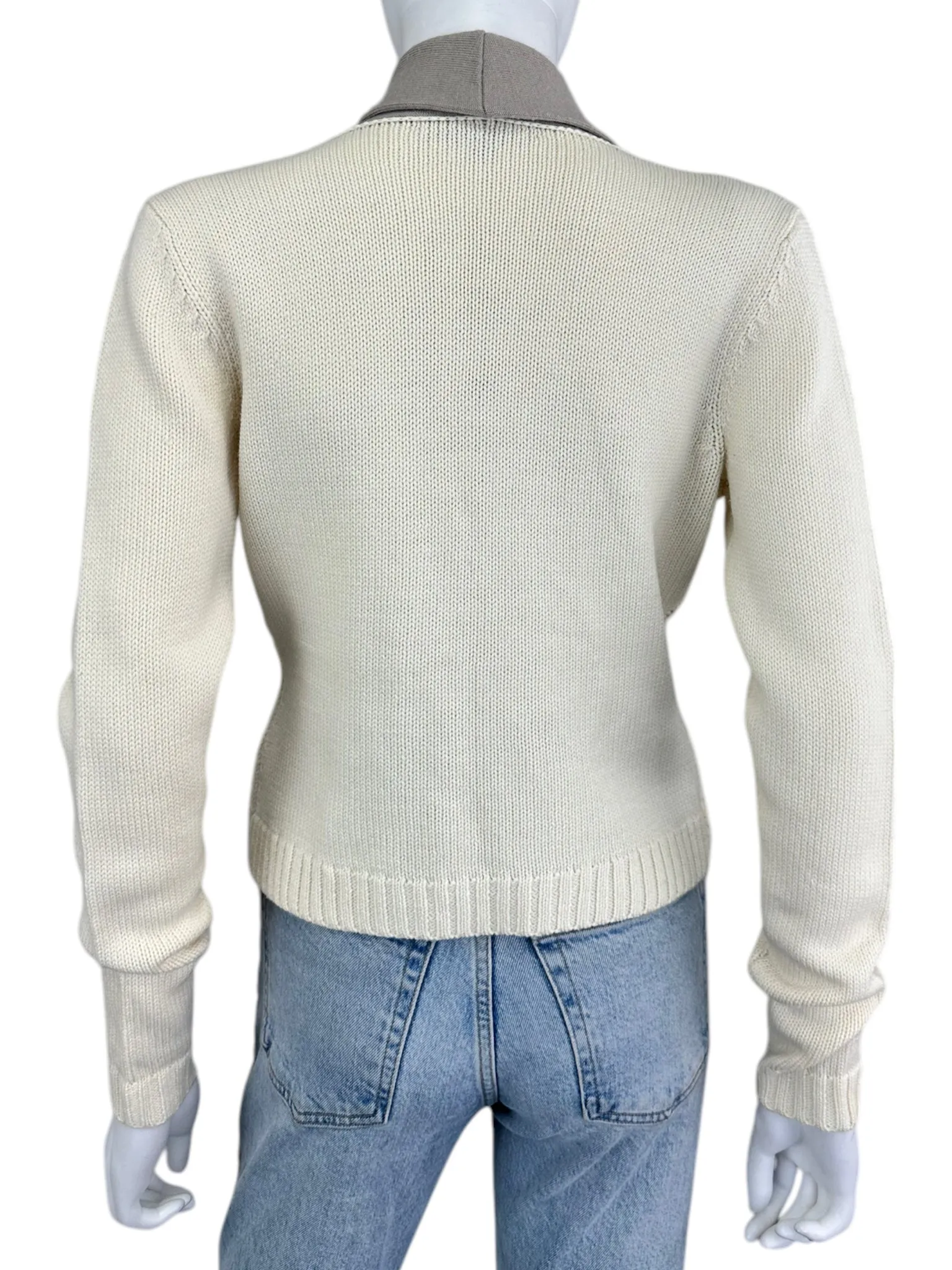 ANTONIO MELANI Wool Cable Knit Cardigan Size S