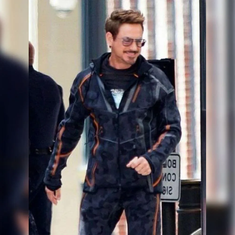 Avengers Infinity War Tony Stark RDJ Casual Fashion Hoodie Cotton Jacket