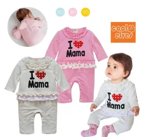 Baby Romper I ❤ Mama Cute Romper with Angel Wings