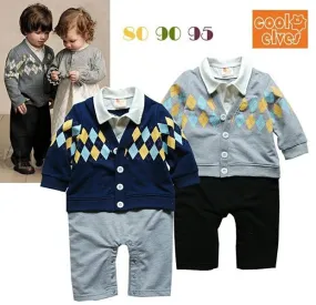 Baby Romper Toddler Semi-Formal Cardigan Suit Romper