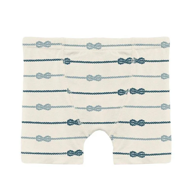 Bamboo Boxer Briefs (Set of 3) - Stormy Sea Splashing Whales, Peacock & Natural Boat Rope