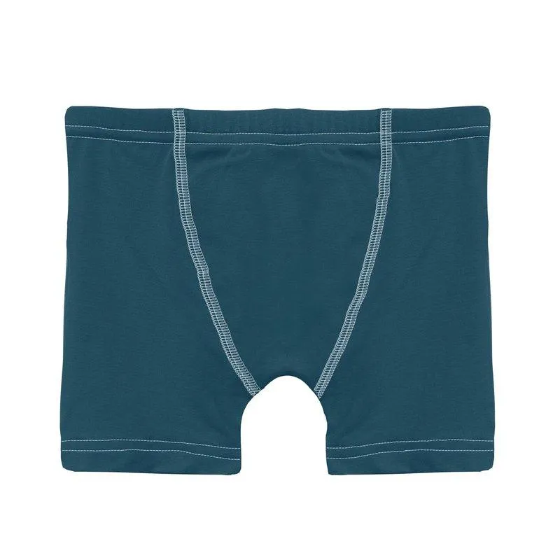 Bamboo Boxer Briefs (Set of 3) - Stormy Sea Splashing Whales, Peacock & Natural Boat Rope