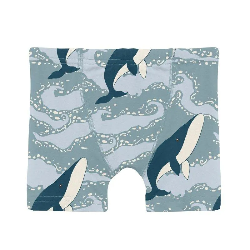Bamboo Boxer Briefs (Set of 3) - Stormy Sea Splashing Whales, Peacock & Natural Boat Rope