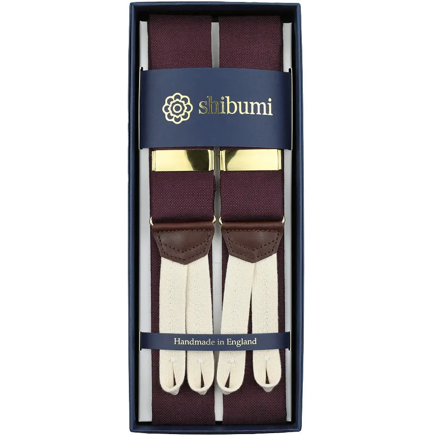 Bamboo Braces - Burgundy