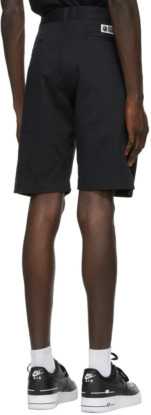 BAPE Black College Chino Shorts