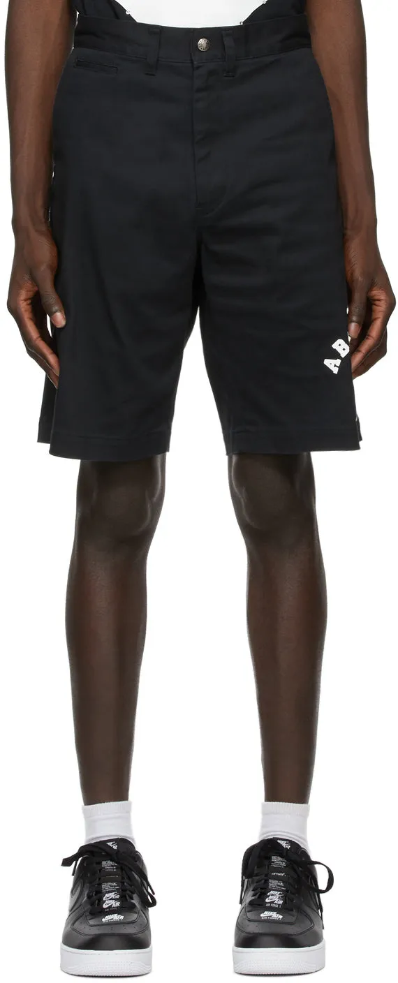BAPE Black College Chino Shorts