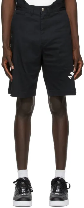 BAPE Black College Chino Shorts
