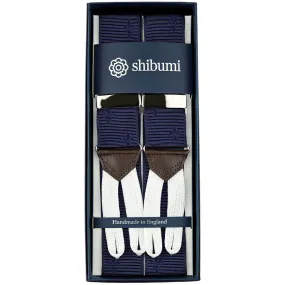 Barathea Braces - Navy - Fleur-de-Lys
