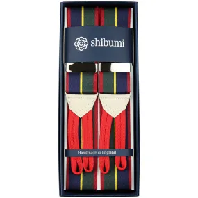 Barathea Braces - Navy / Forest / Yellow / Red