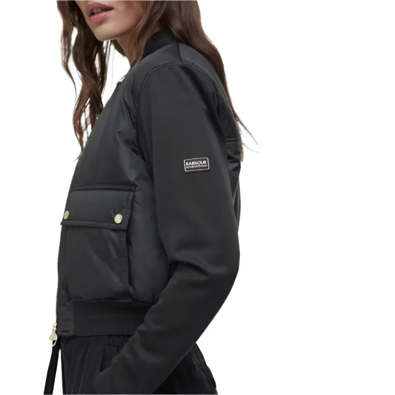 Barbour International Emerson Quilted Sweat Jacket In Black