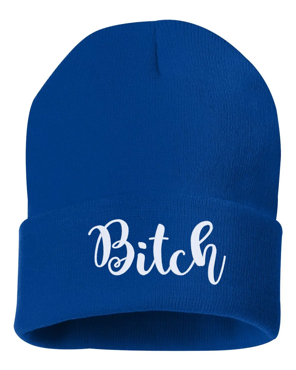 BITCH Embroidered Cuffed Beanie Hat