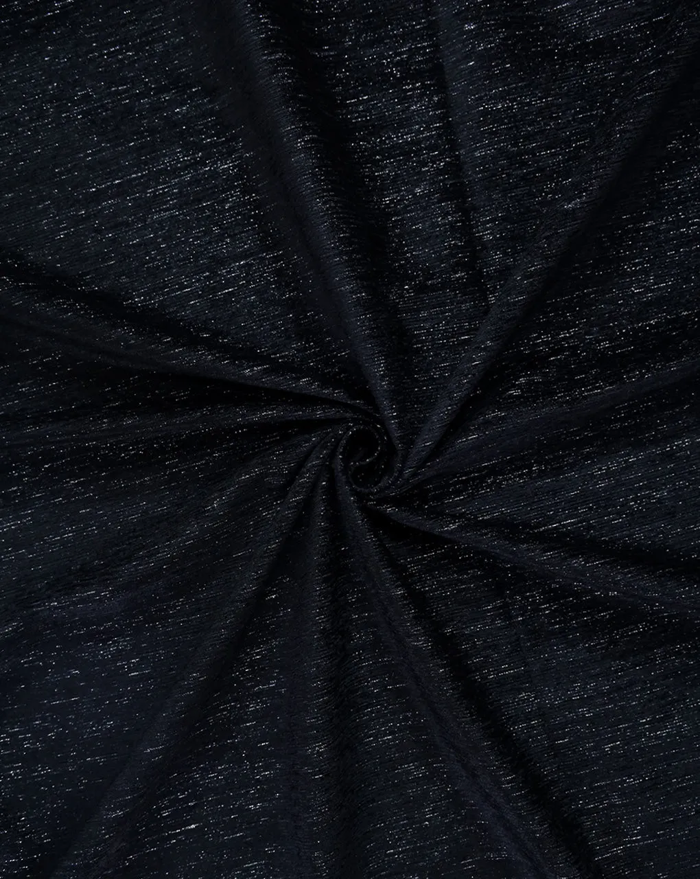 BLACK KNITTED TWEED WOOL FABRIC