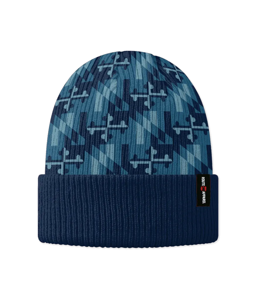 Blue Camo Maryland Flag / Beanie