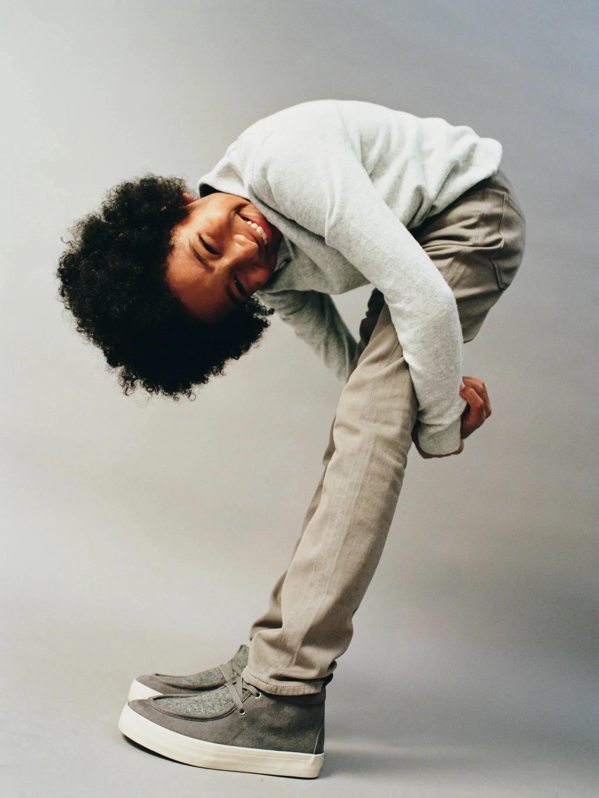 Boys Brady Slim B-Stone Grey Chino