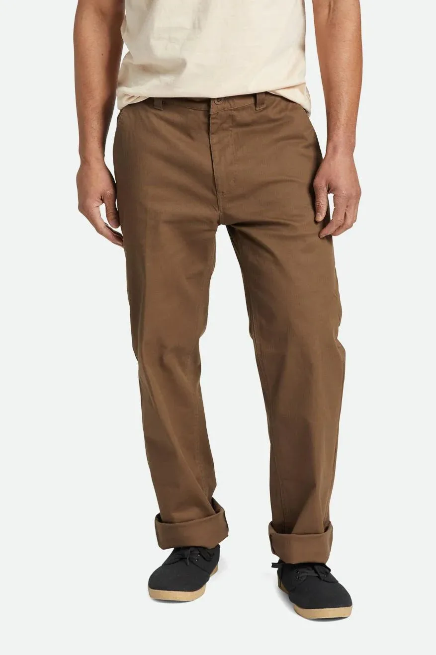 BRIXTON - CHOICE CHINO RELAXED PANT - DARK EARTH
