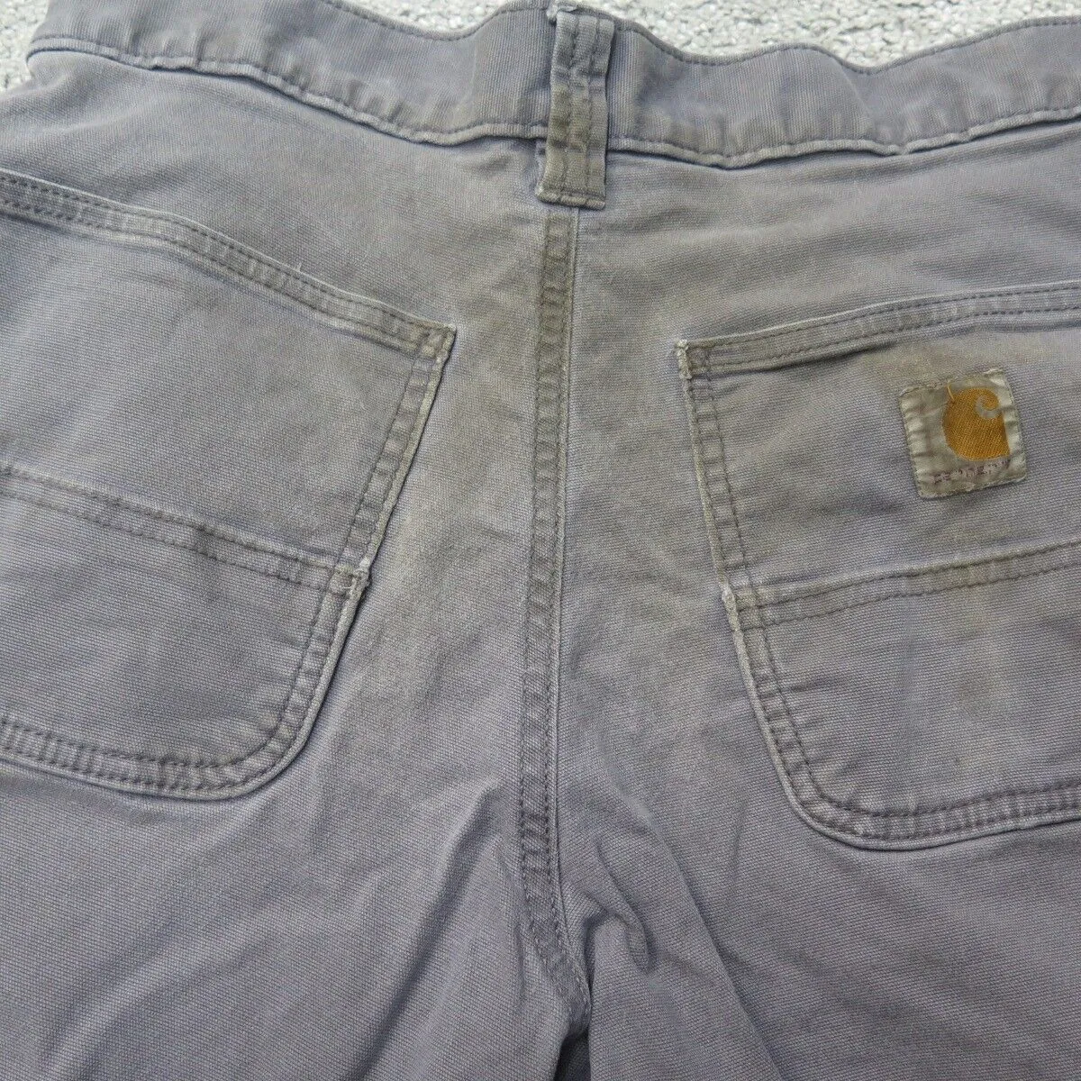 Carhartt Pant Mens Gray W30XL32 Chino Straight Leg Mid Rise Cotton Workwear Logo