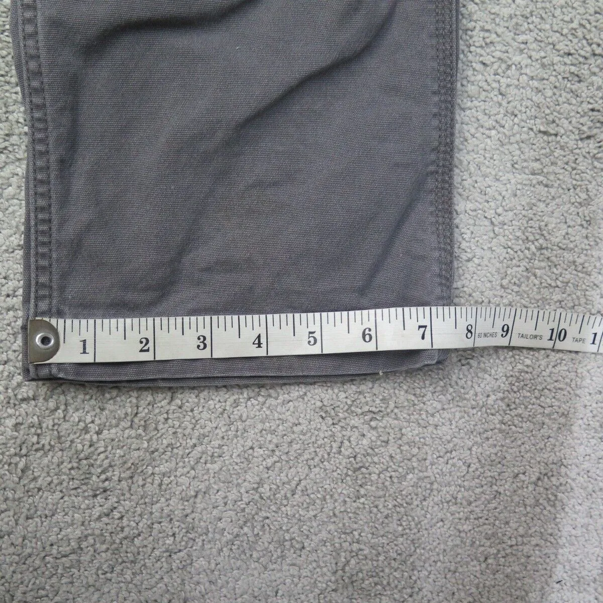 Carhartt Pant Mens Gray W30XL32 Chino Straight Leg Mid Rise Cotton Workwear Logo