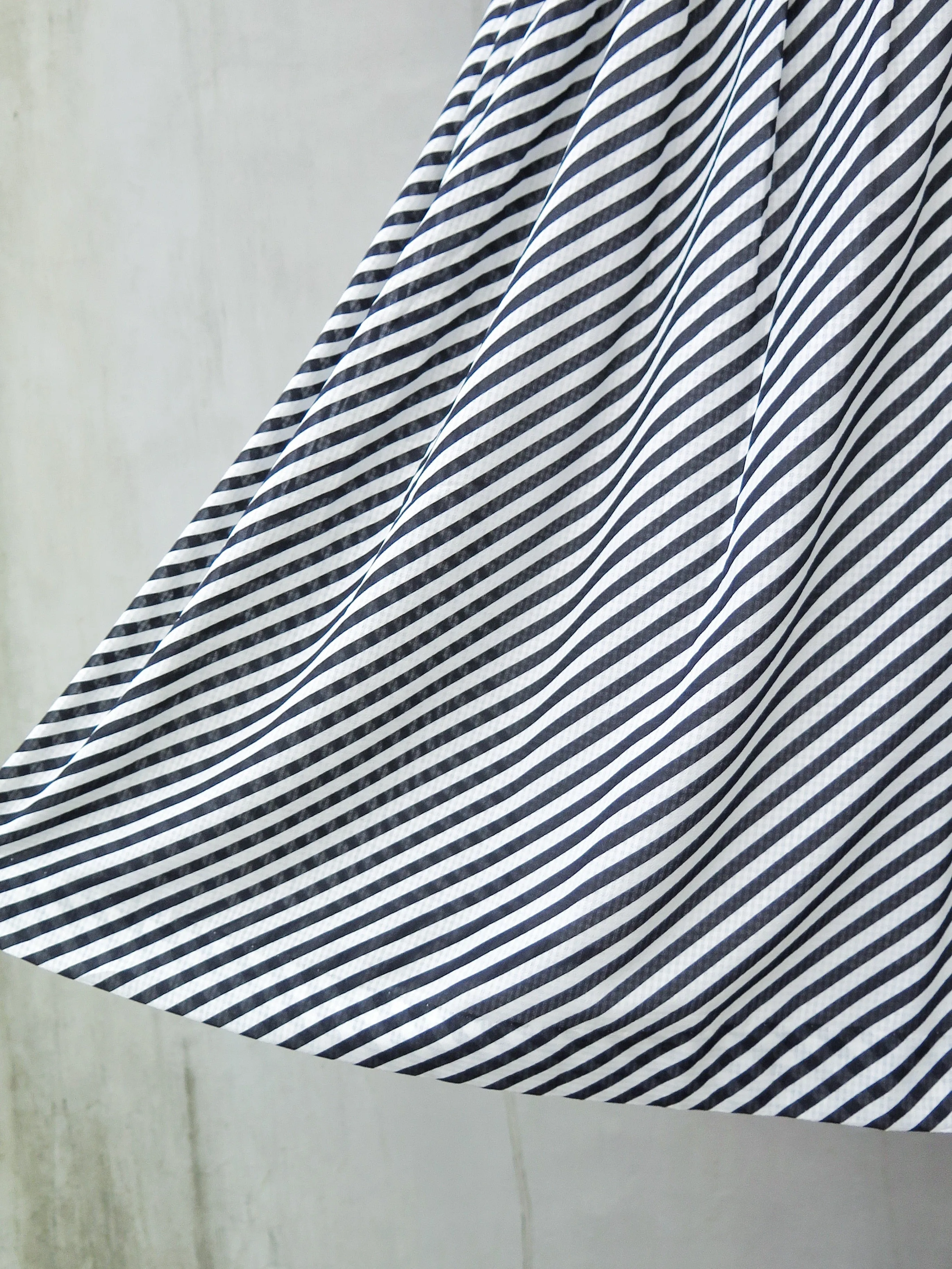 Casabianca | Vintage 1960s 1970scBlack white monochrome diagonal stripes dress with big black buttons
