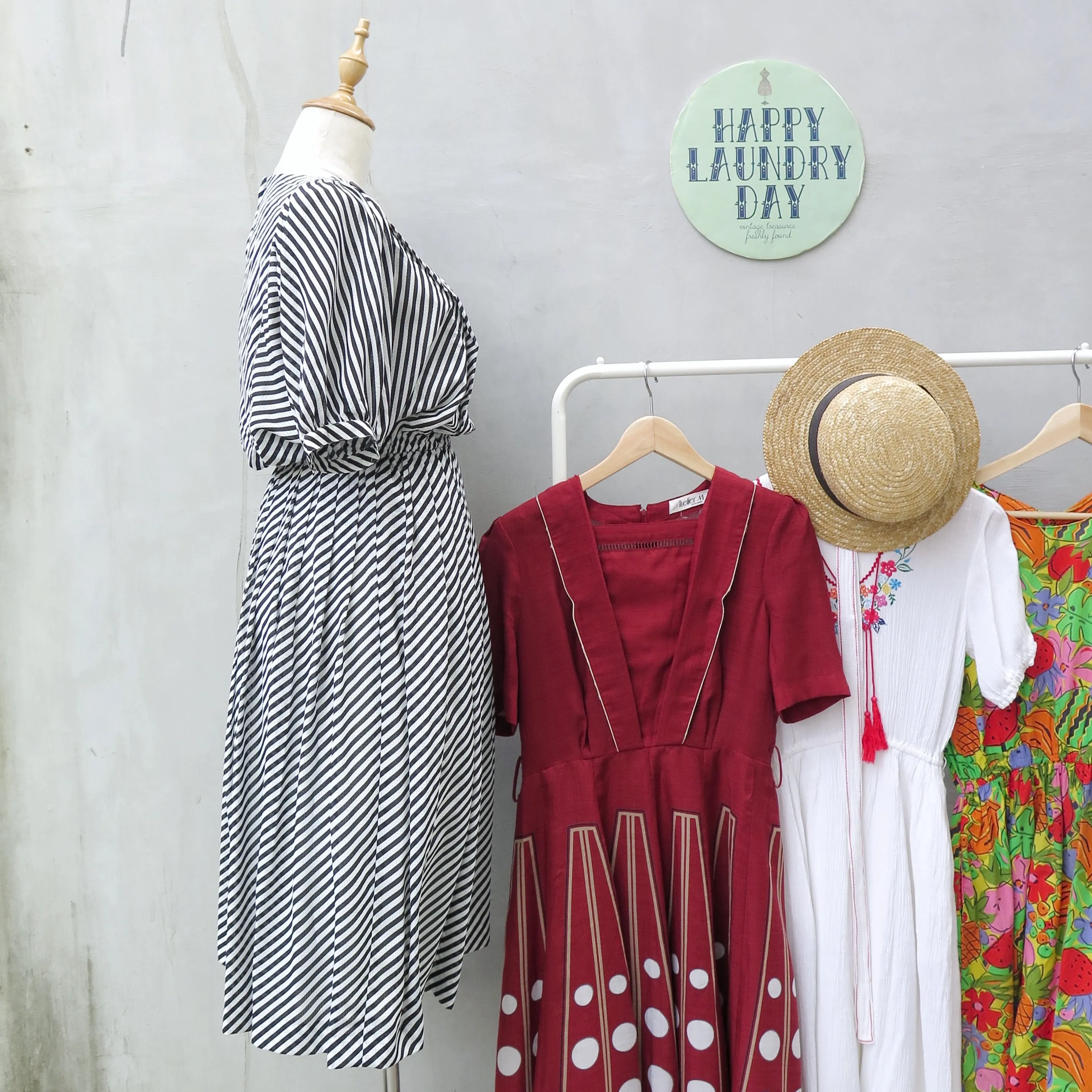 Casabianca | Vintage 1960s 1970scBlack white monochrome diagonal stripes dress with big black buttons