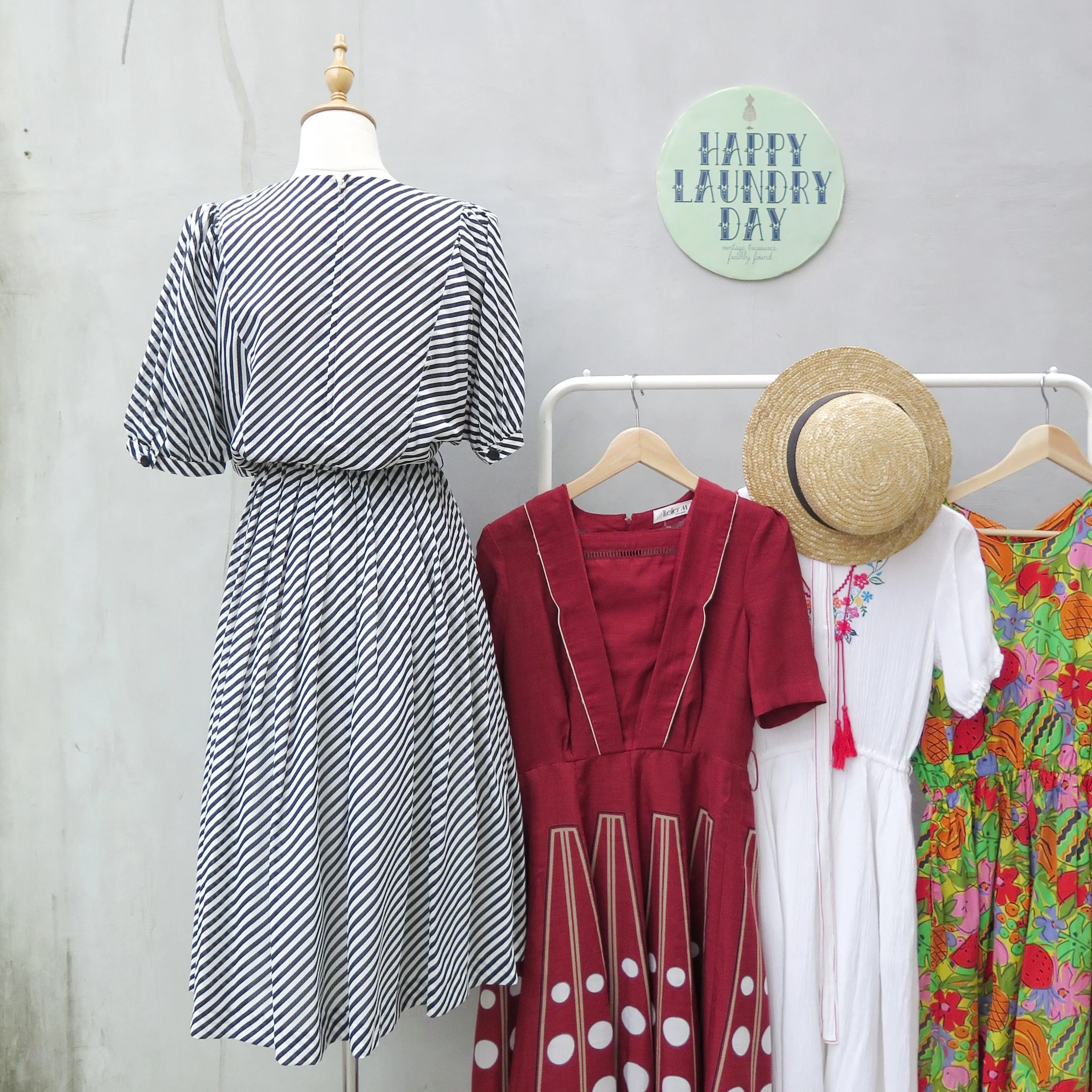 Casabianca | Vintage 1960s 1970scBlack white monochrome diagonal stripes dress with big black buttons
