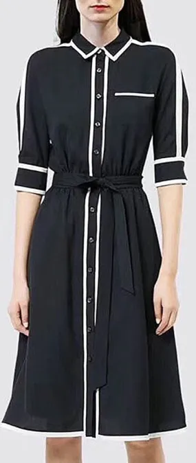 Color-Contrast Shirt-Dress