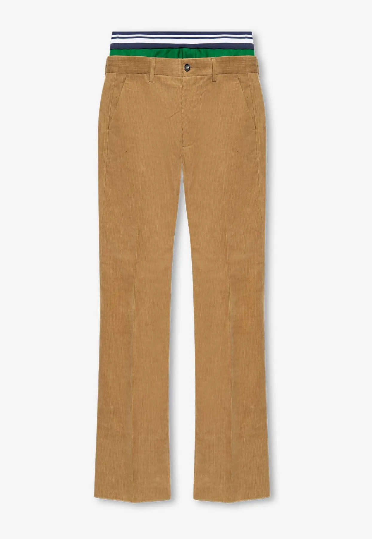 Corduroy Straight-Leg Slouch Pants