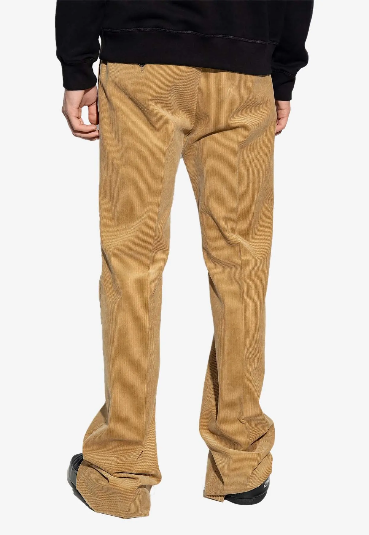 Corduroy Straight-Leg Slouch Pants