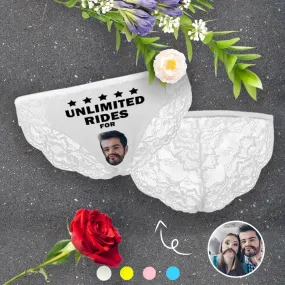 Custom Lace Underwear Personalized Face For You Women's Lace Panty Bachelorette Party Gift