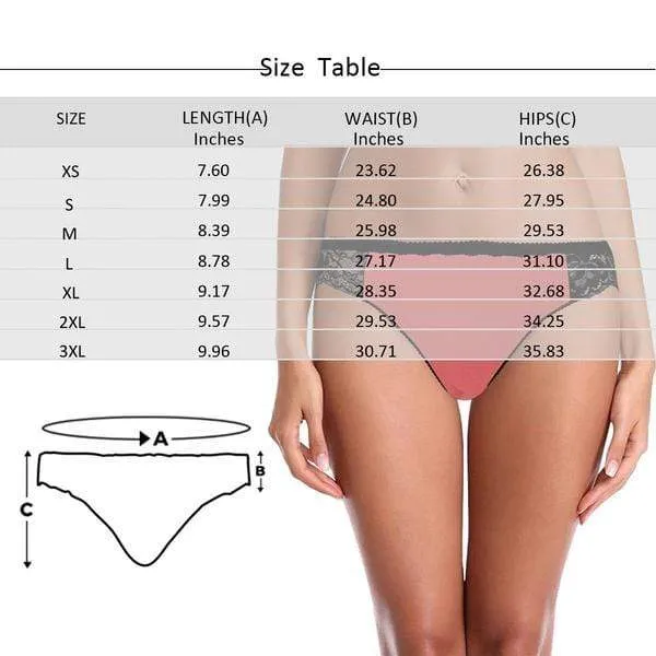 Custom Lace Underwear Personalized Face For You Women's Lace Panty Bachelorette Party Gift