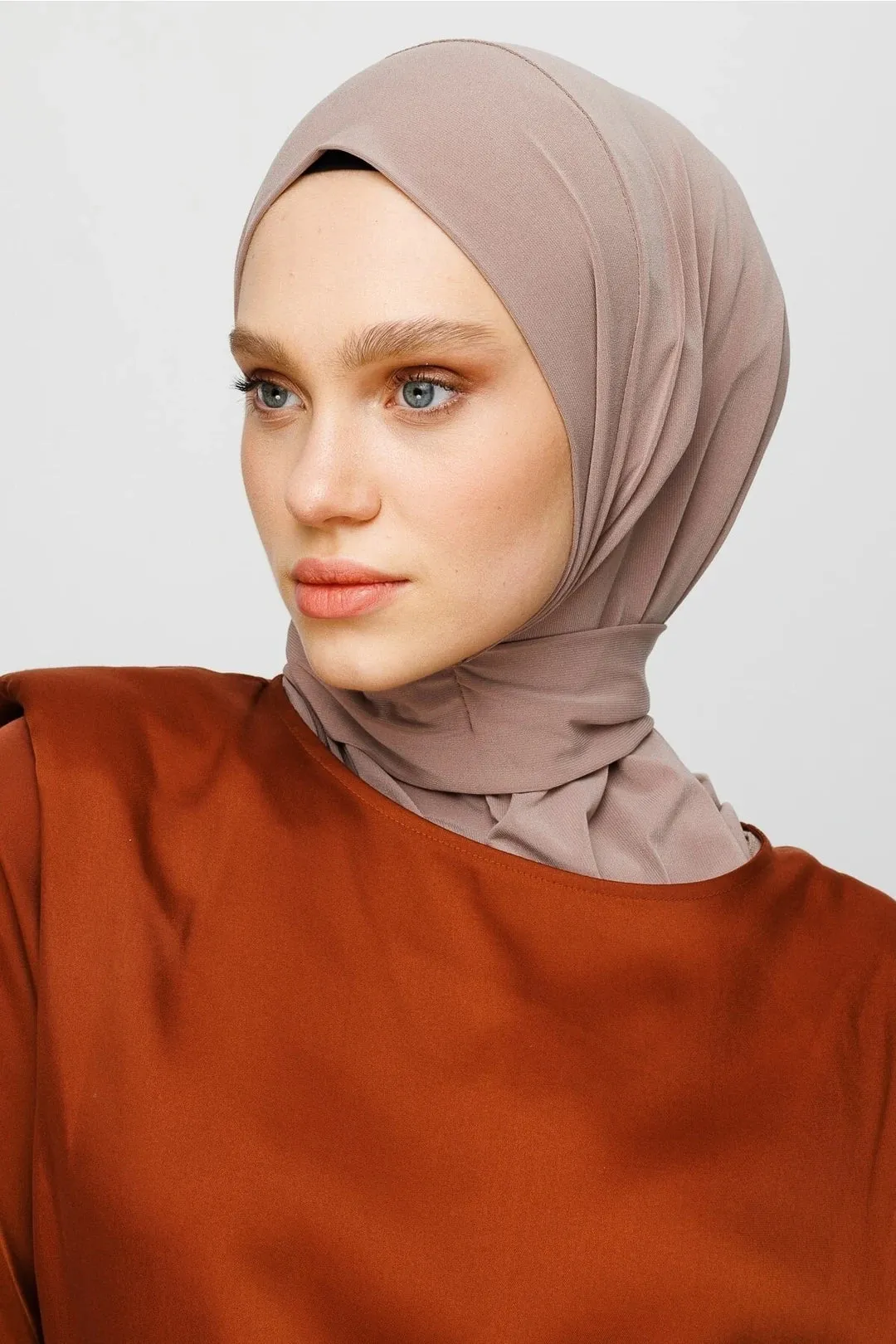 Dark Beige Athletic Hijab