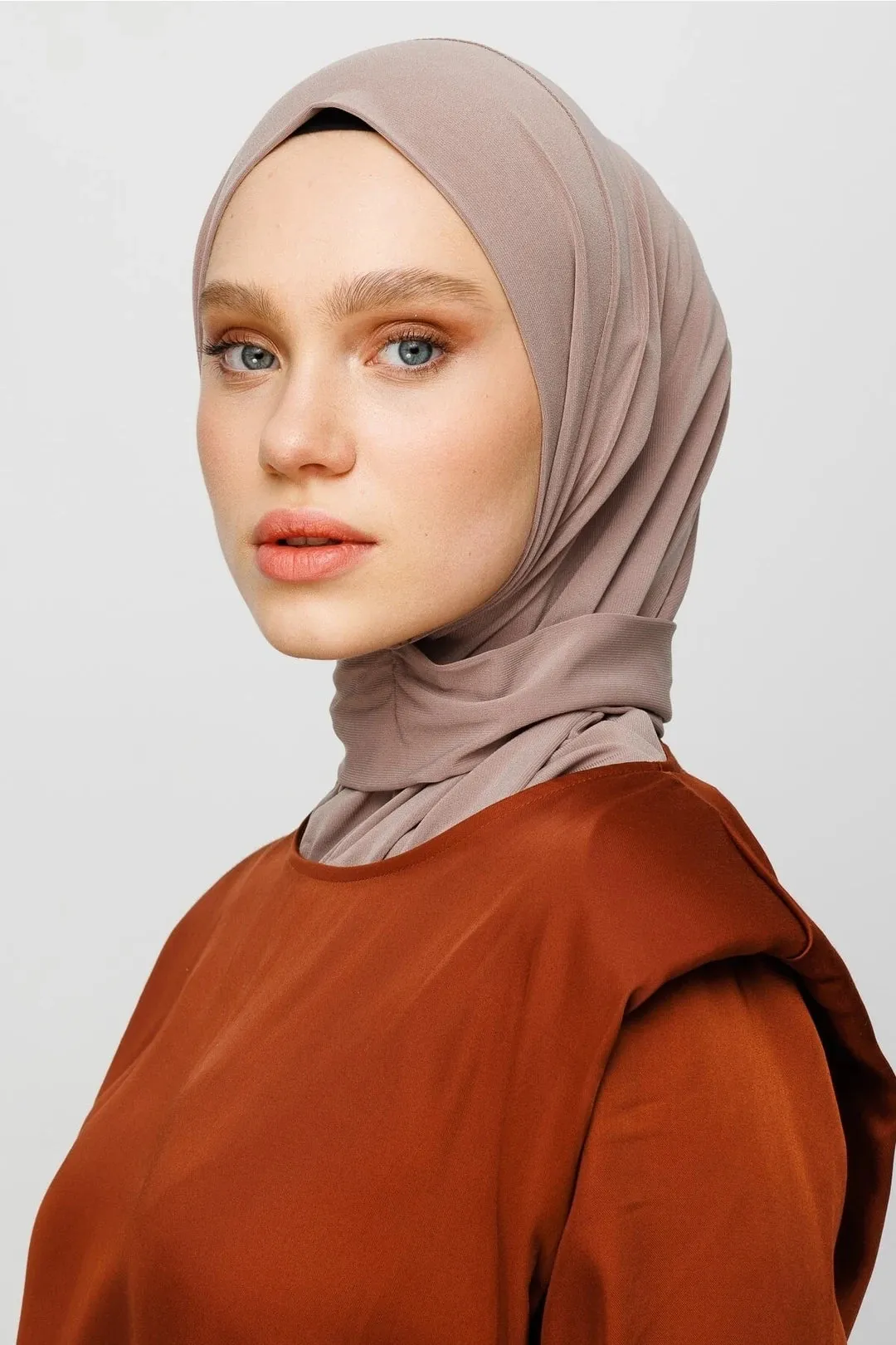 Dark Beige Athletic Hijab