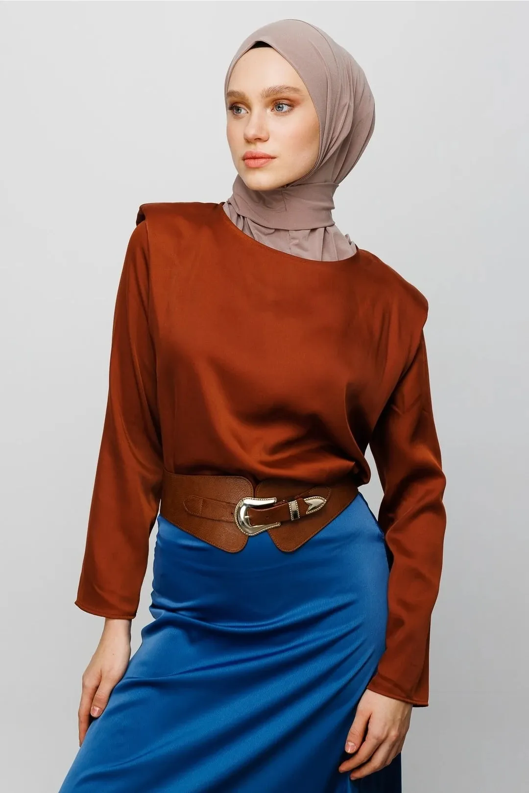 Dark Beige Athletic Hijab