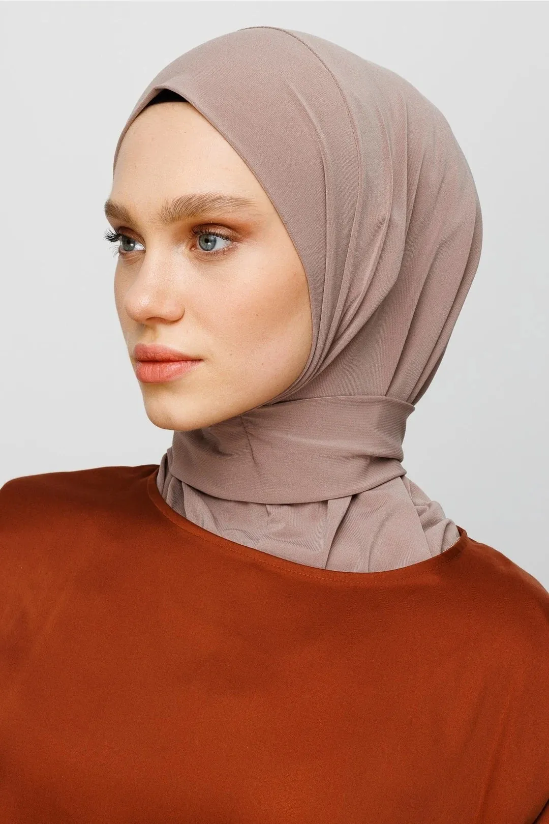 Dark Beige Athletic Hijab