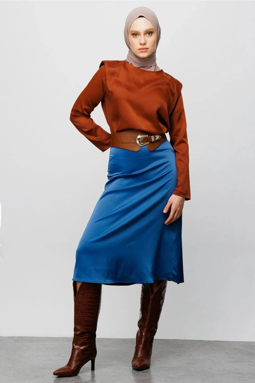Dark Beige Athletic Hijab