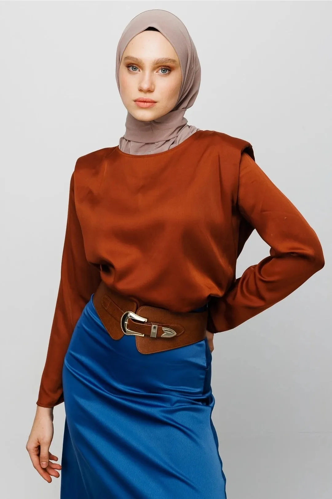 Dark Beige Athletic Hijab
