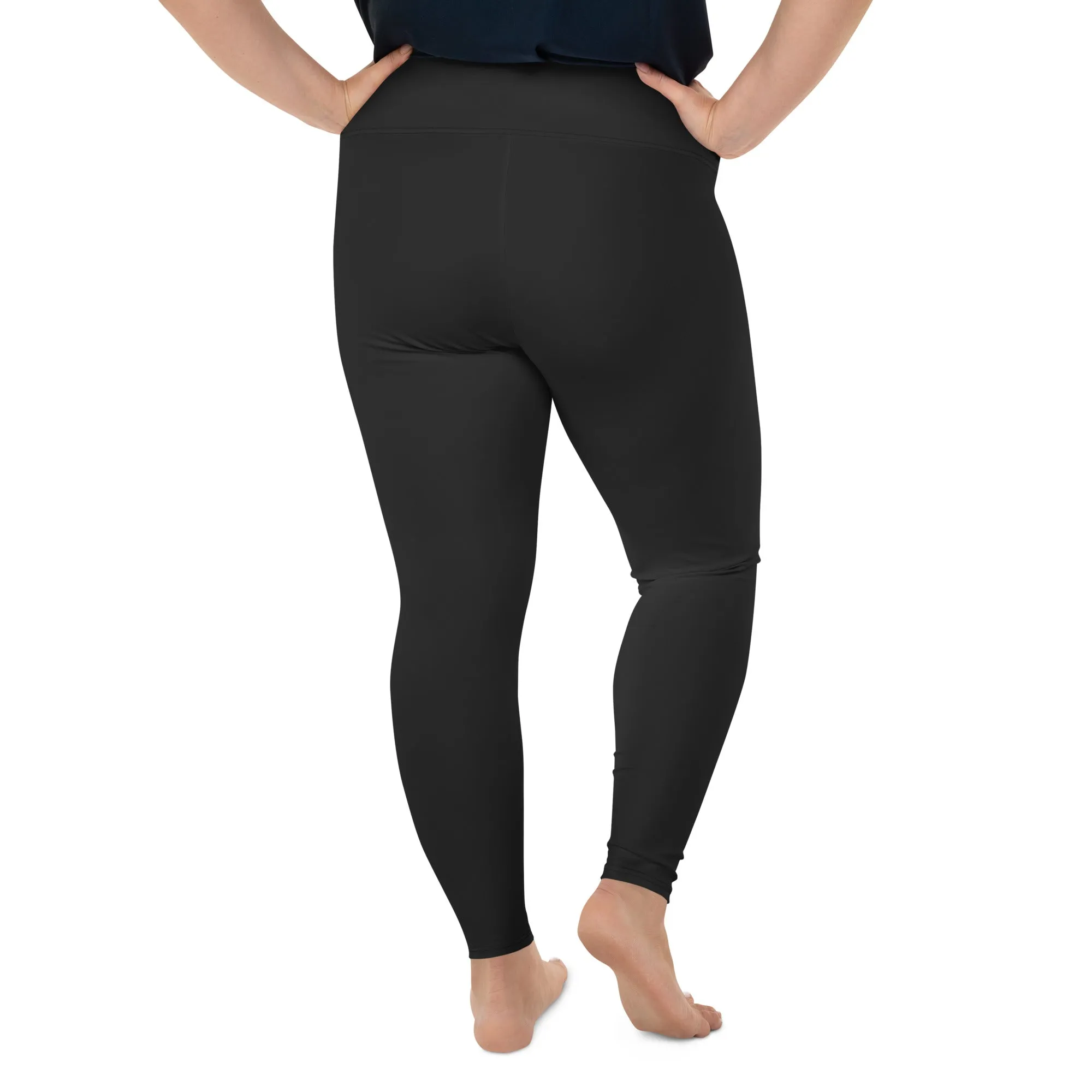 Dark Charcoal Black Plus Size Leggings