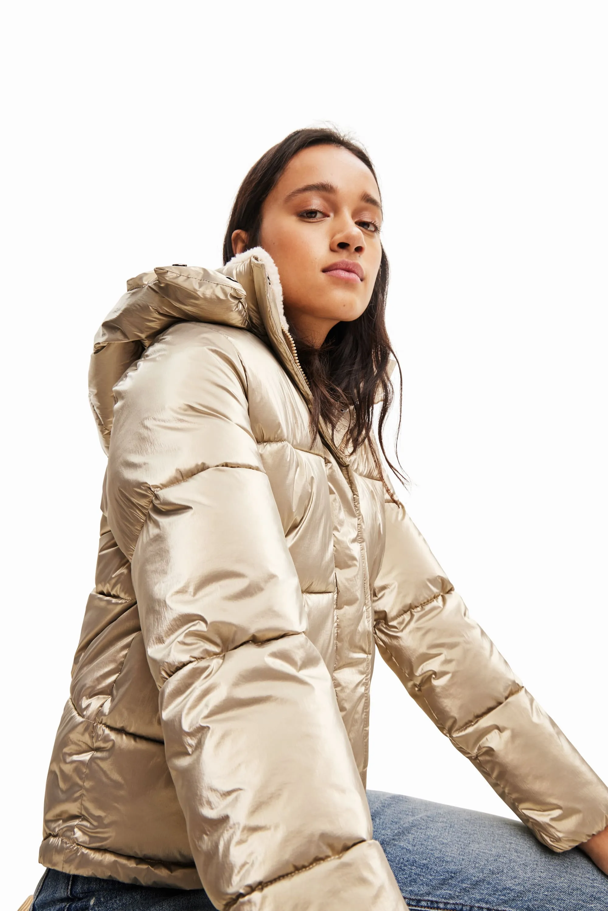 Desigual Padded Estocolmo Gold Padded Jacket 23WWEW06