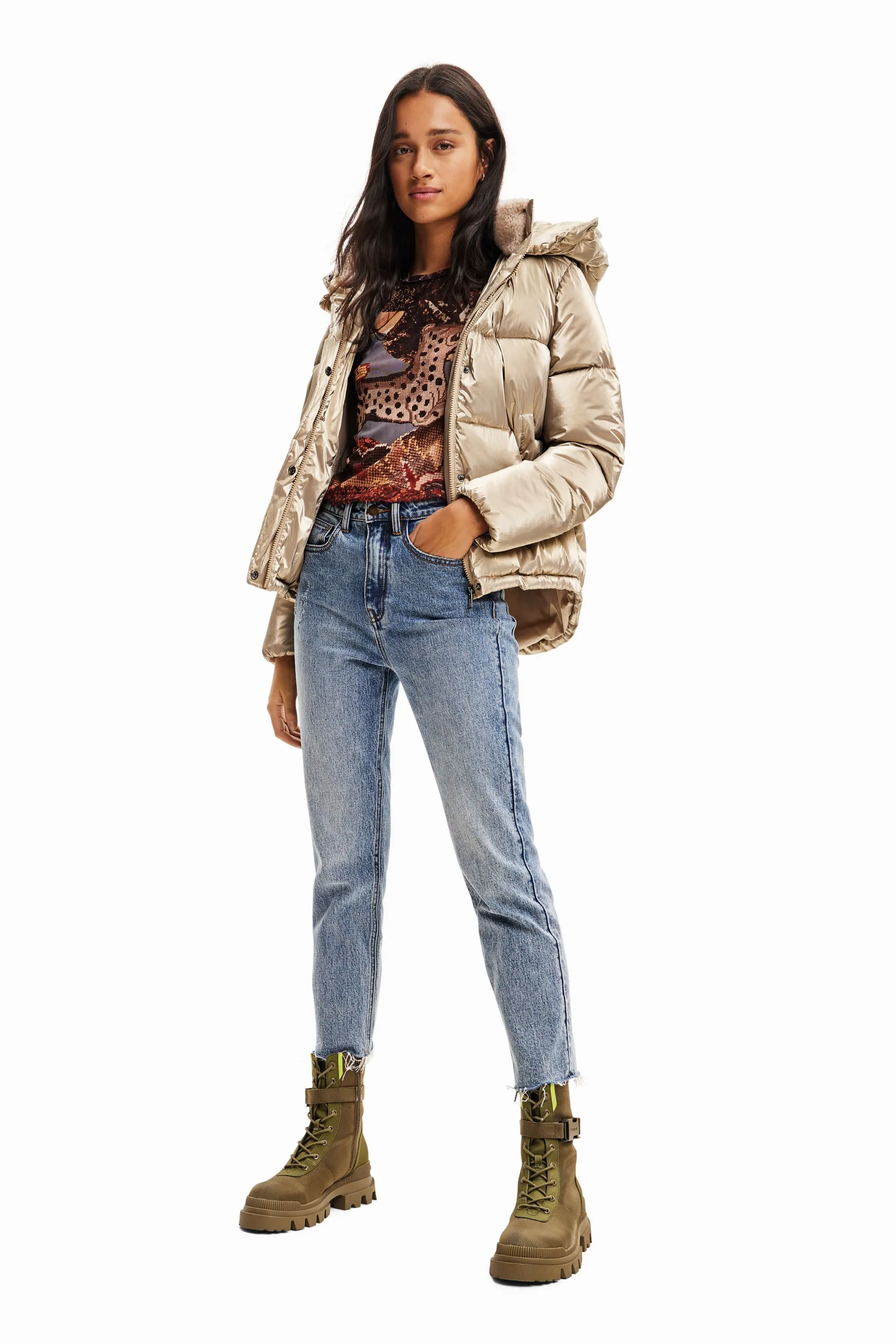 Desigual Padded Estocolmo Gold Padded Jacket 23WWEW06