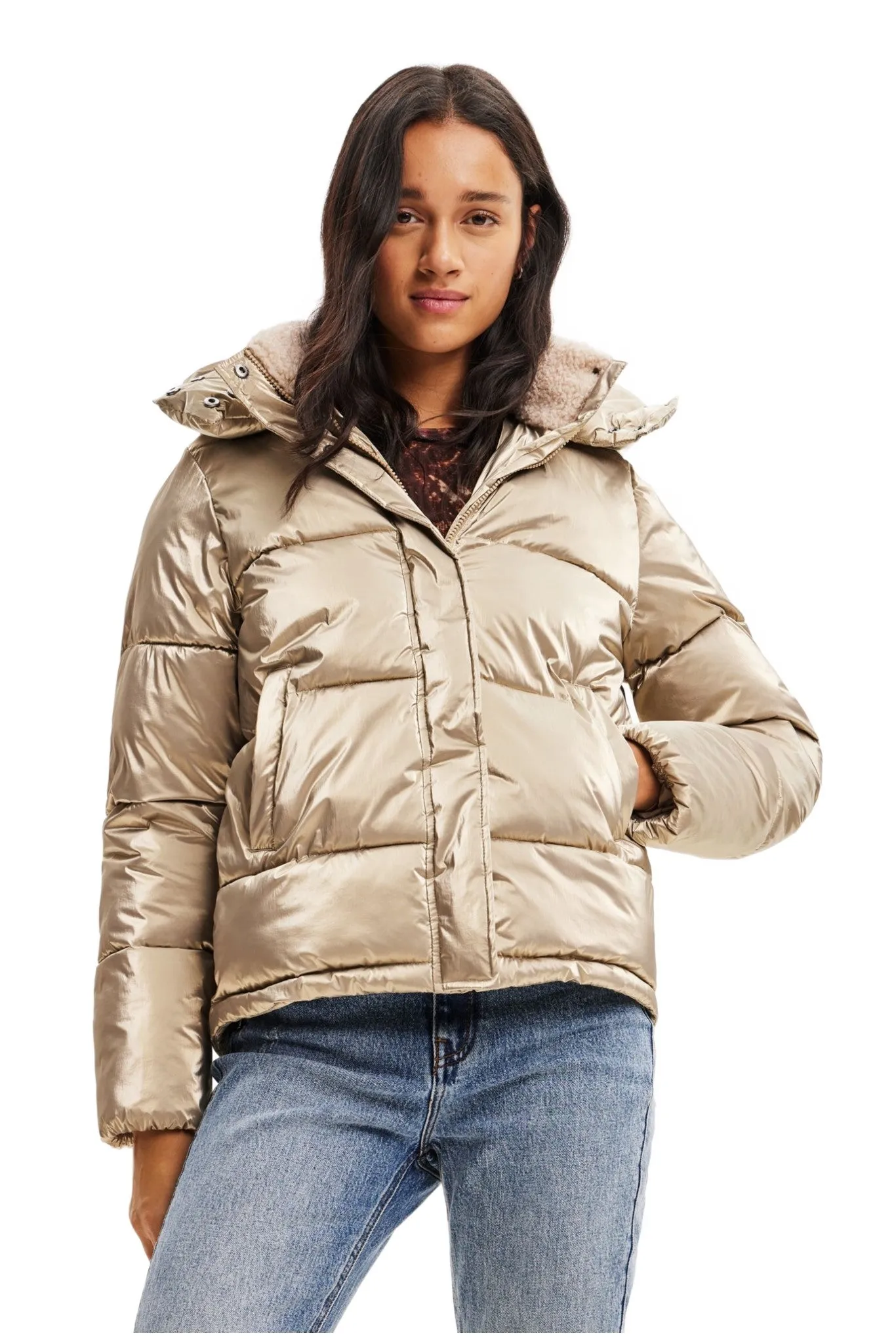 Desigual Padded Estocolmo Gold Padded Jacket 23WWEW06