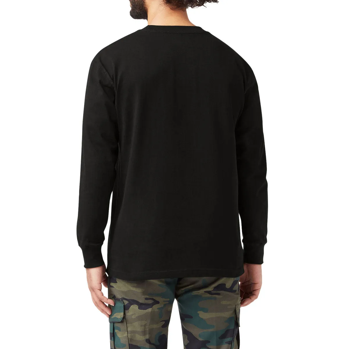 Dickies Heavyweight Long Sleeve Pocket T-Shirt - Knit Black
