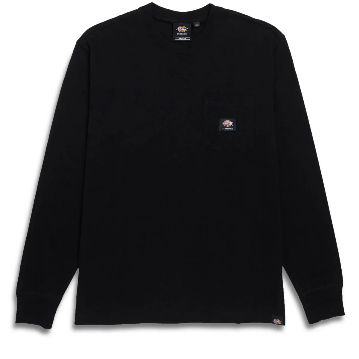 Dickies Heavyweight Long Sleeve Pocket T-Shirt - Knit Black