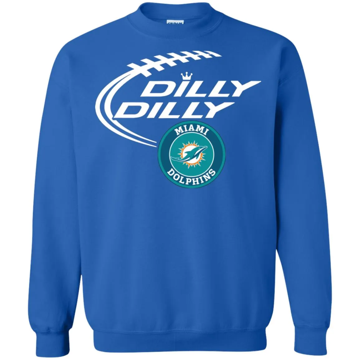 Dilly Dilly Miami Dolphins Nfl Football Unisex Crewneck Pullover Sweatshirt