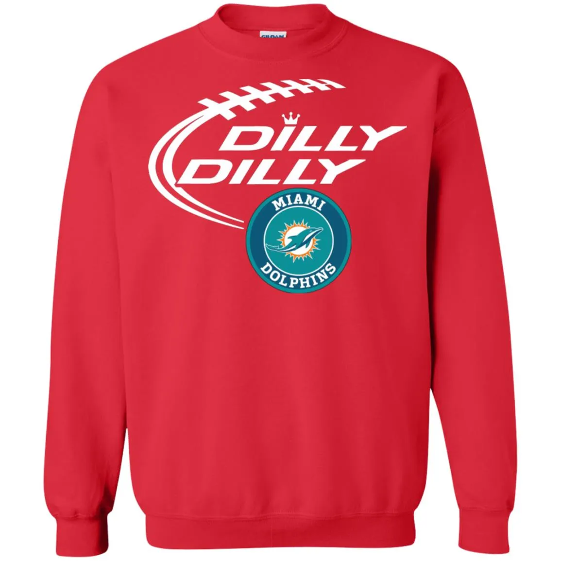 Dilly Dilly Miami Dolphins Nfl Football Unisex Crewneck Pullover Sweatshirt