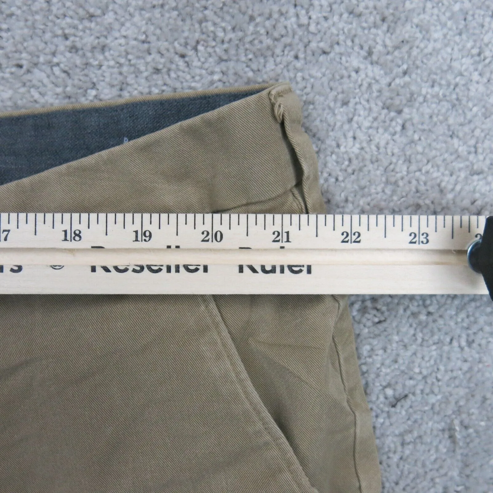 Dockers Mens Chino Pant Wide Leg Mid Rise Slash Pockets Khaki Size W43