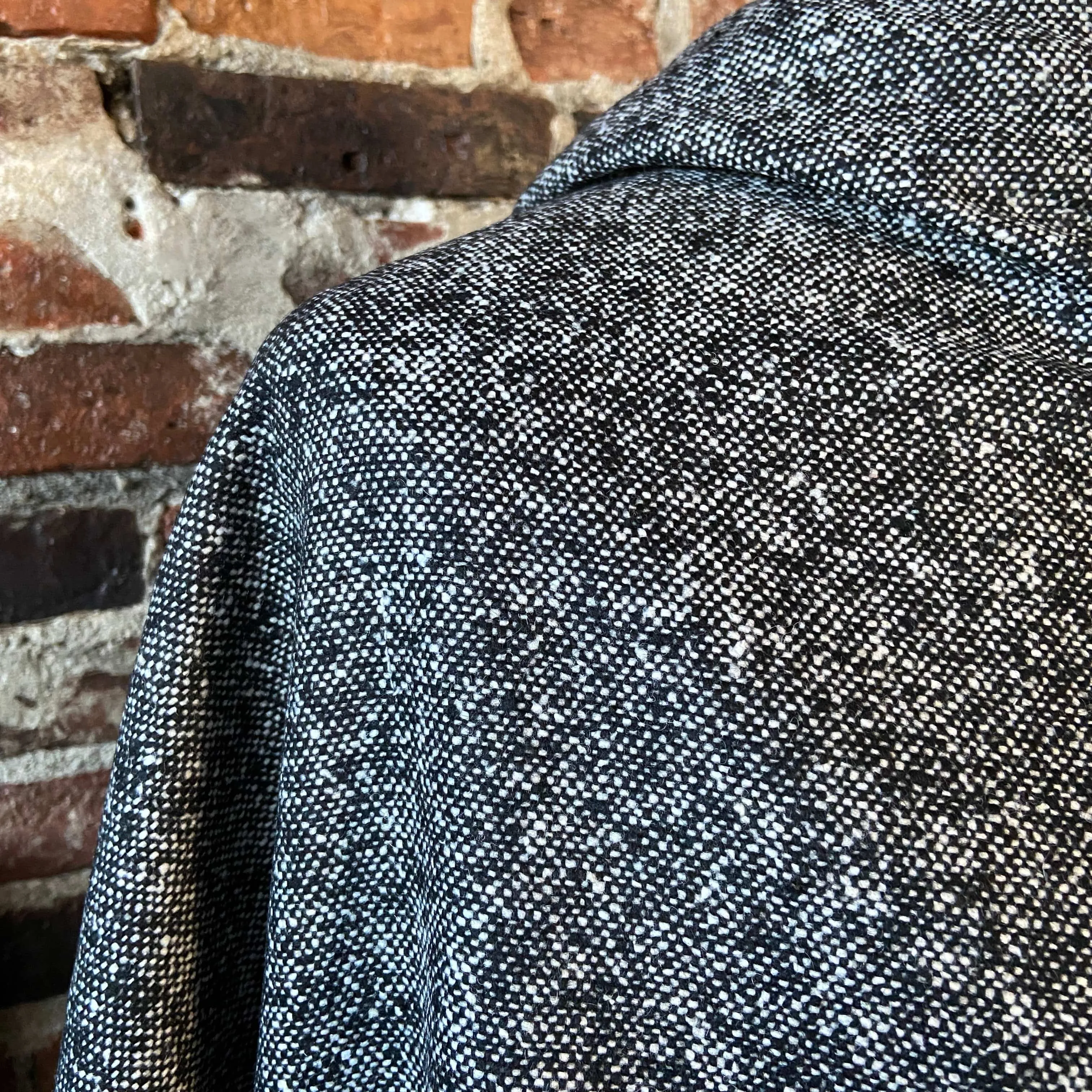 Donegal Tweed Black Wool Blend