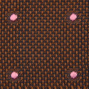 Dotted Grenadine / Garza Fina Bespoke Tie - Brown / Pink