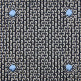 Dotted Grenadine / Garza Fina Bespoke Tie - Grey / Blue