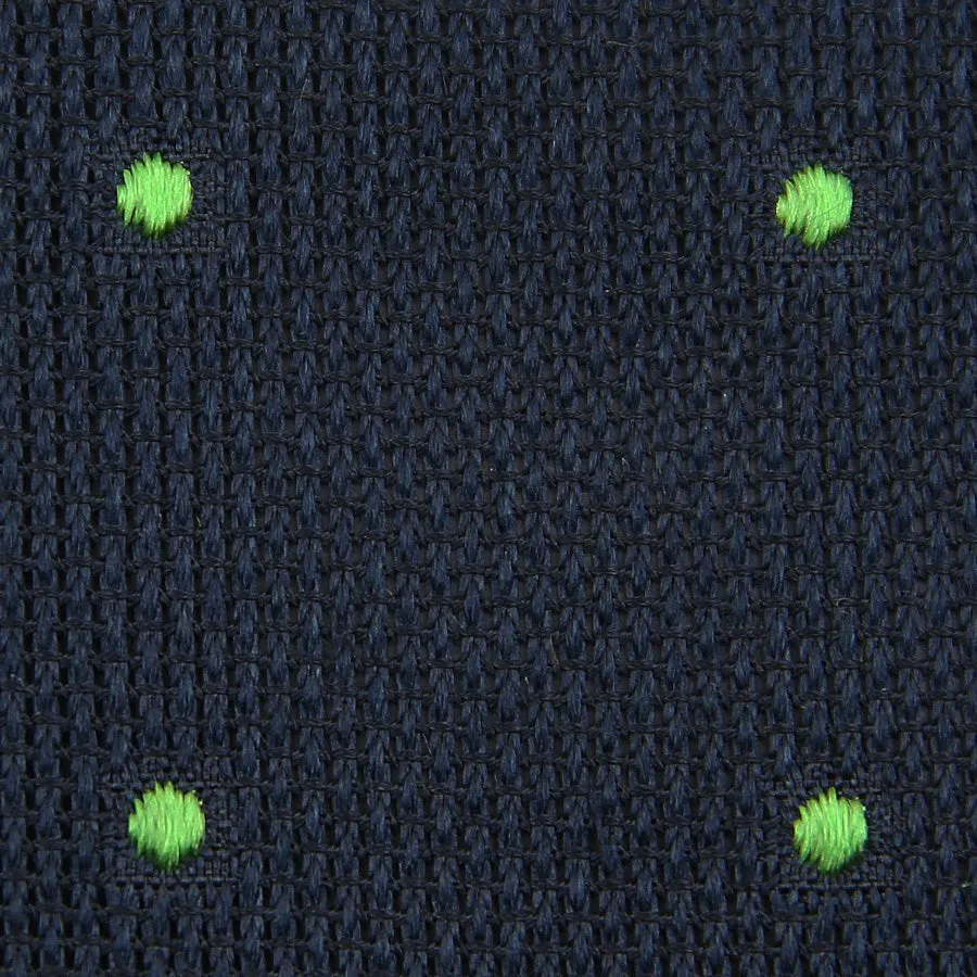 Dotted Grenadine / Garza Fina Bespoke Tie - Midnight / Green